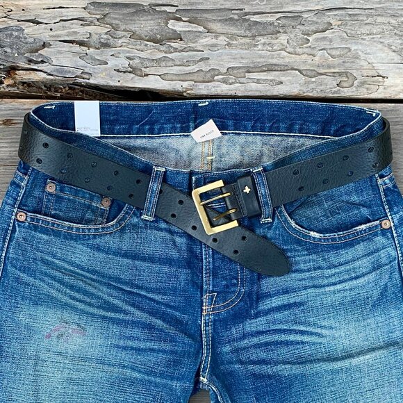 Rag & Bone brass buckle double perforated leather belt - Picture 11 of 12